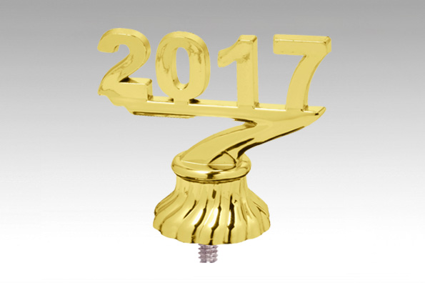 Sportfigur Jahreszahl 2017 5 cm gold 