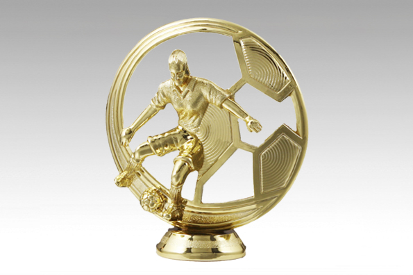 Sportfigur Fussball Fussballerin 12,7 cm (gold) 