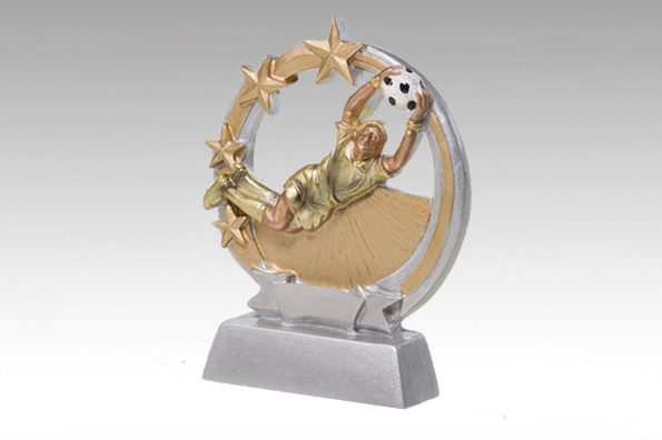 Damen Fußball Pokal Ständer Torhüterin 12,5 cm 