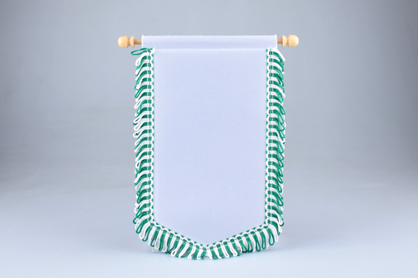 Fünfeckswimpel 26x18 cm Grün/Weiß 