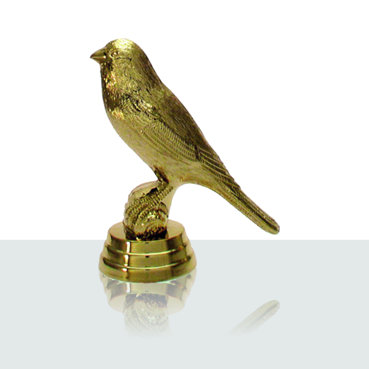 Figur Kanarienzucht gold 8,2 cm 