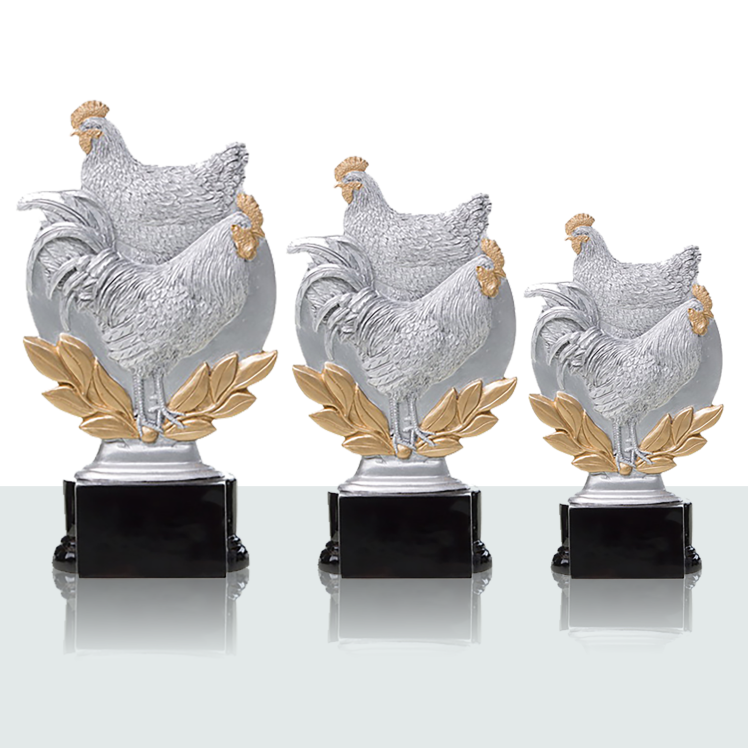 Resinpokal Hahn und Henne Serie 