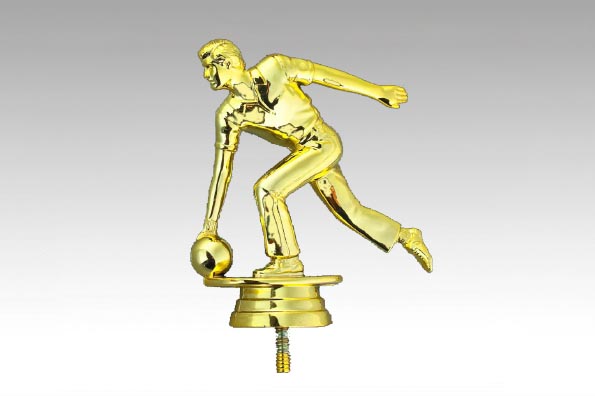 Sportfigur Bowler gold 10 cm 