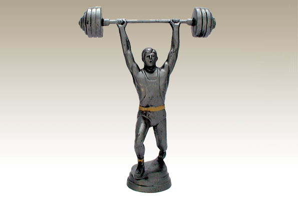 Sportfigur Gewichtheber 2 15,2 cm resin 