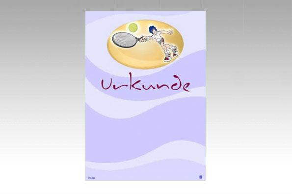 Tennis Urkunde 450 