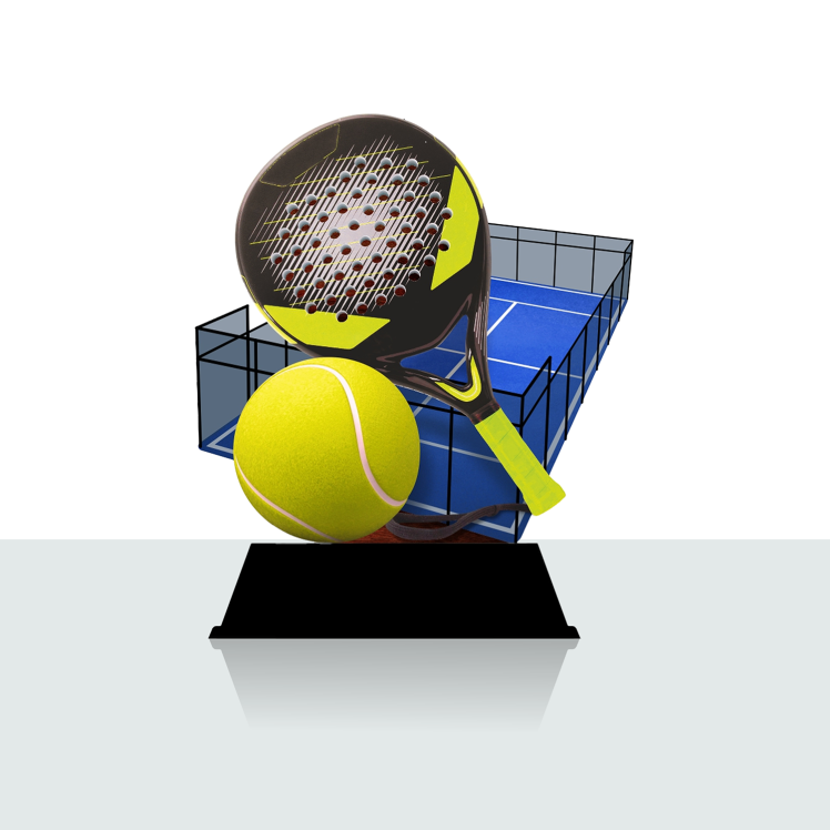 Holztrophäe Padel 16,5 cm 