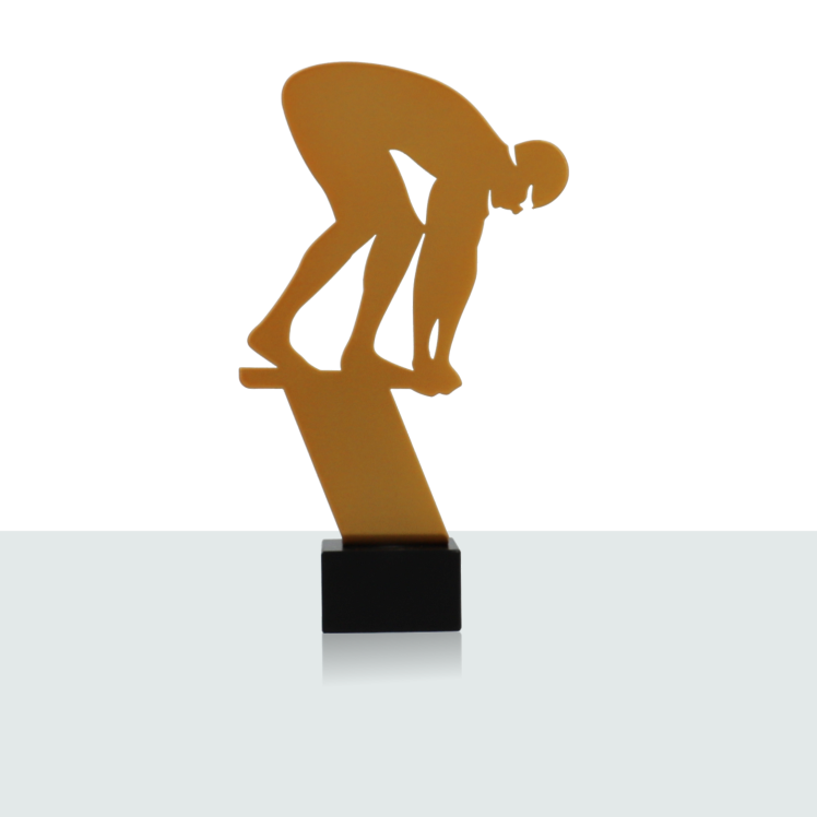 Metallstatue Schwimmen 21,0 cm 