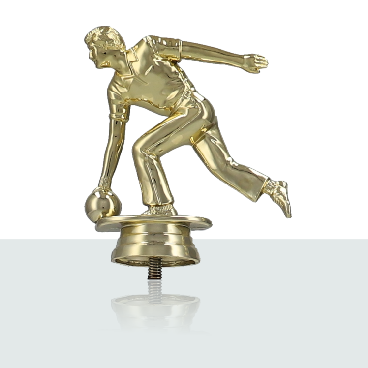Sportfigur Bowler gold 10 cm 