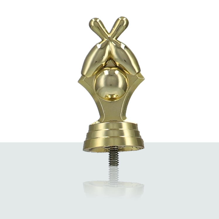 Bowlingpins Sportfigur 7,6 cm gold 
