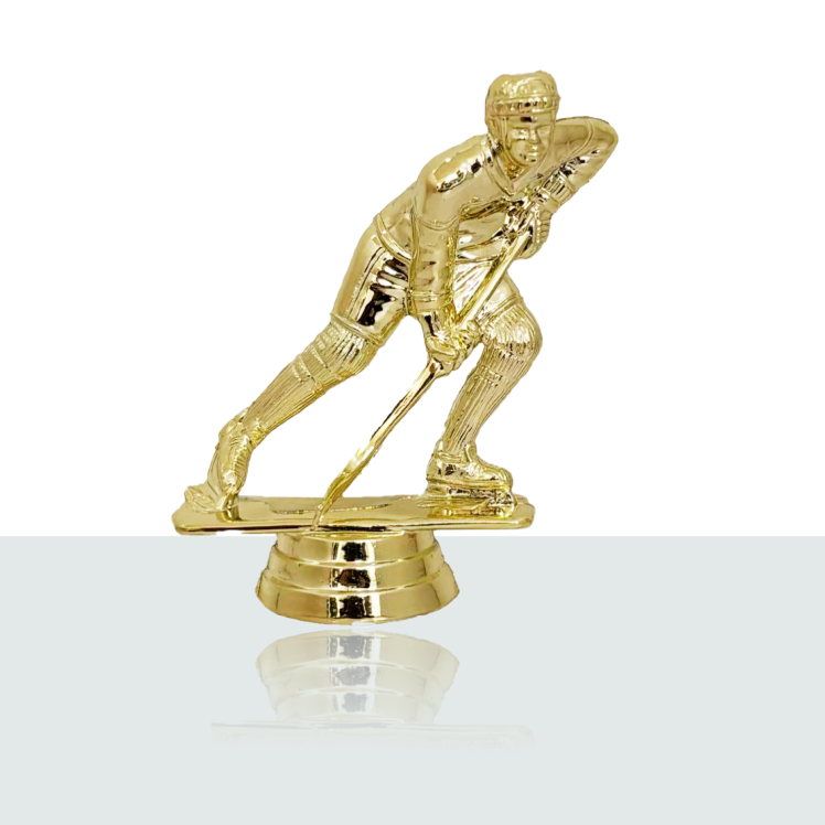 Sportfigur Eishockey Spieler 9,5 cm gold 