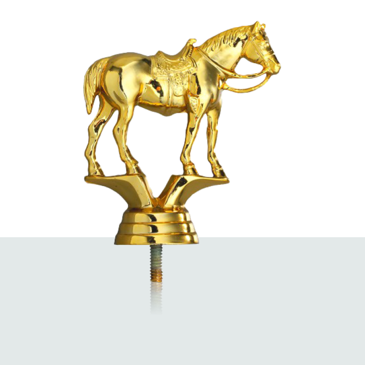 Sportfigur Westernreiten 6,7 cm gold 