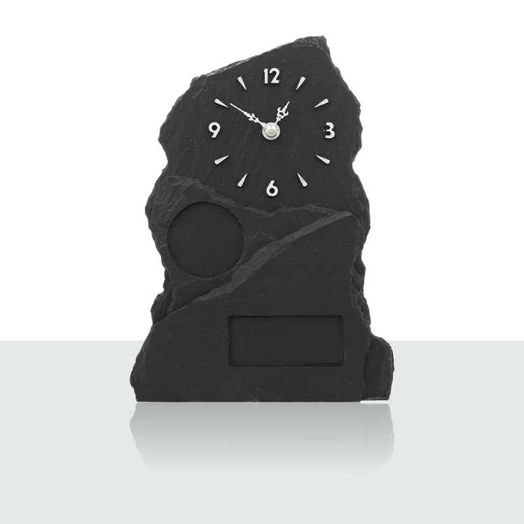 Standuhr im Schieferlook 29,5 cm 